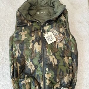 TSG‎ The Sporting Gent Camo Reeldown Puffer Vest Size S Reversible Packable NWT